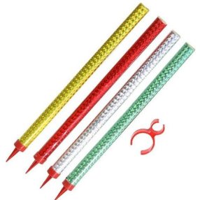 PÁRTY FONTÁNA na dort 24 cm + držák na láhev - 4 ks - barevná