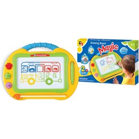 Kreslící tabulka kufřík žlutý 2v1 Magic