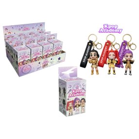 K-Pop Academy Figurka s klíčenkou a poutkem v krabičce (překvapení) 7 cm, 3 druhy